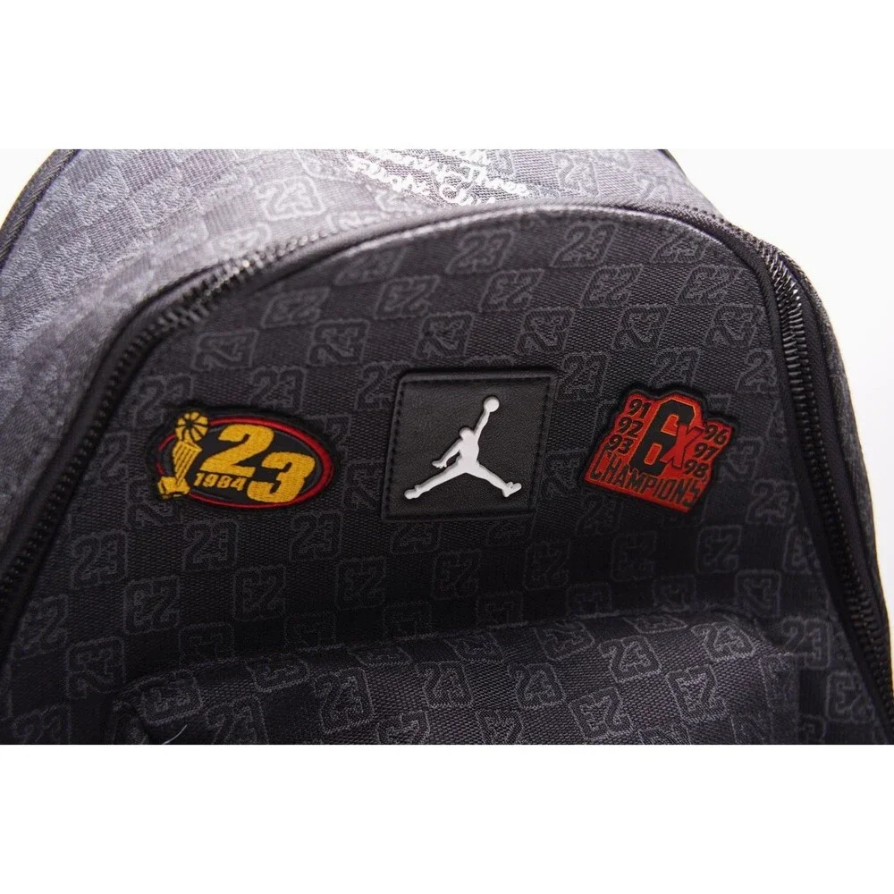 Jordan Air Monogram Backpack 20L Black Bookbag Luxury Bag MA9155-023 Limited